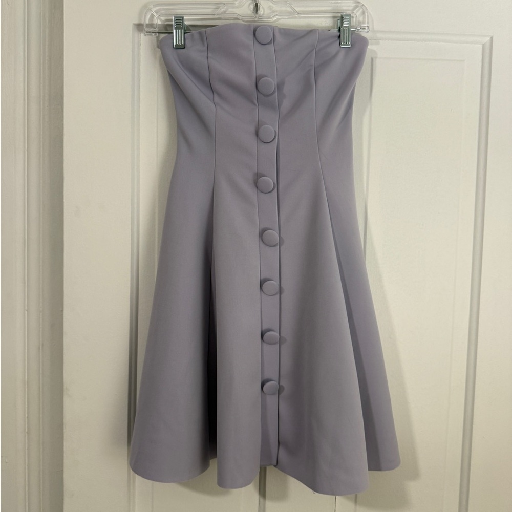 ASOS Lavender A-Line Skirt with Button Detail